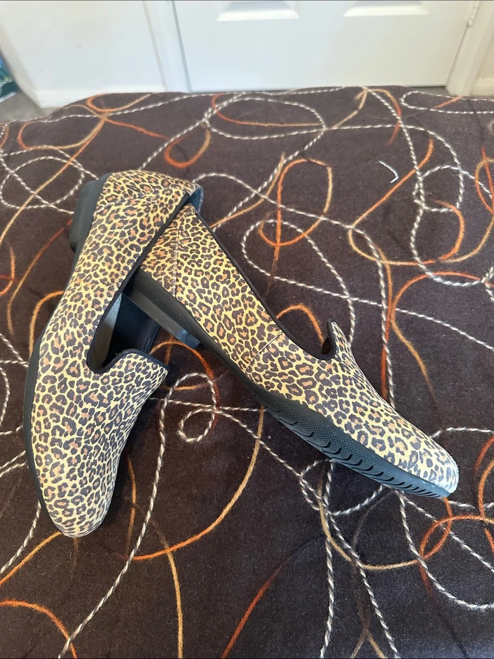 Animal print loafers